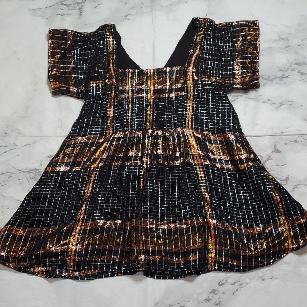 Free People Barcelona Metallic Mini Dress